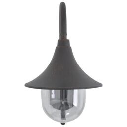 Berkfield Home Garden Wall Lamp E27 42 cm Aluminium Bronze in Grey - thumbnail 2