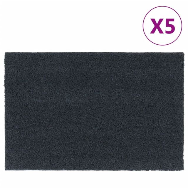 Berkfield Home Door Mats 5 pcs Dark Grey 40x60 cm Tufted Coir - image 1