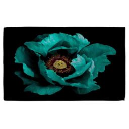 Benjamin Tate Design Cyan Peony Flower Soft Bath Towel in Yellow - thumbnail 1