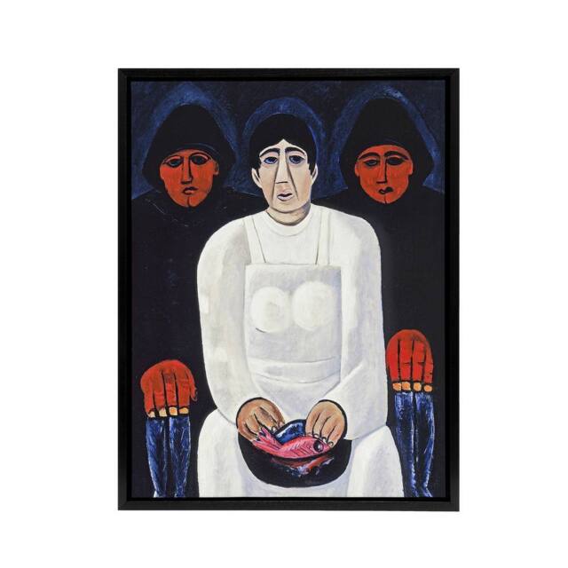"Artery8 The Lost Felice Oil Painting Marsden Hartley Black Framed Canvas Art - Size: W12"" x H16""" - image 1