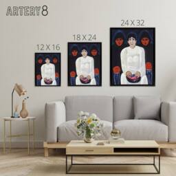"Artery8 The Lost Felice Oil Painting Marsden Hartley Black Framed Canvas Art - Size: W12"" x H16""" - thumbnail 4