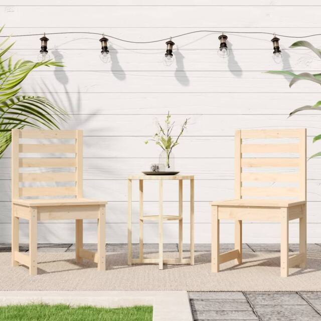 Berkfield Home Beautiful Garden Chairs 2 pcs 40.5x48x91.5 cm Solid Wood Pine in Natural