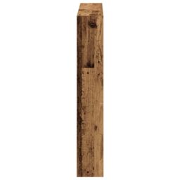 Berkfield Home Headboard Cabinet with LED Old Wood 100x17x102 cm in Brown - Size: 100 x 17 x 102 cm - thumbnail 8
