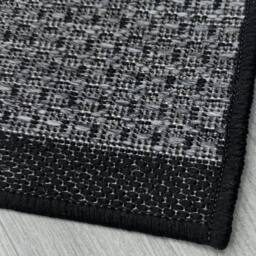 runrug Hallway Carpet Runner Rug - Hardwearing & Durable, 7mm - 'Gingham' in Dark Grey - Size: 80 cm x 330 cm - thumbnail 2