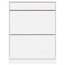 Berkfield Home Shoe Cabinet ALTA White 77x35x96 cm Solid Wood Pine - Size: 77 x 35 x 96 cm - thumbnail 4
