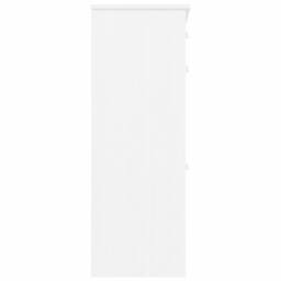 Berkfield Home Shoe Cabinet ALTA White 77x35x96 cm Solid Wood Pine - Size: 77 x 35 x 96 cm - thumbnail 5