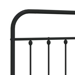 Berkfield Home Metal Headboard Black 200 cm - thumbnail 6