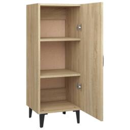 Berkfield Home Sideboard Sonoma Oak 34.5x34x90 cm Engineered Wood in Light Oak - thumbnail 8