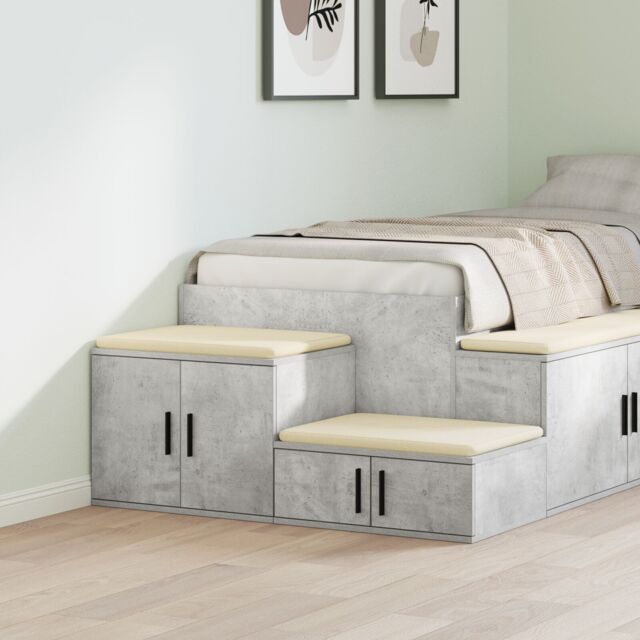Berkfield Home Storage Cabinet in Concrete Grey - 103x41x40 cm, Made of Engineered Wood - Size: 103 x 41 x 40 cm - image 1