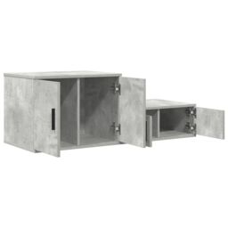 Berkfield Home Storage Cabinet in Concrete Grey - 103x41x40 cm, Made of Engineered Wood - Size: 103 x 41 x 40 cm - thumbnail 6
