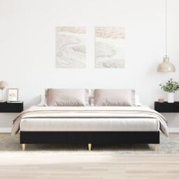 Berkfield Home Bed Frame Black Oak 180x200 cm Engineered Wood - thumbnail 1