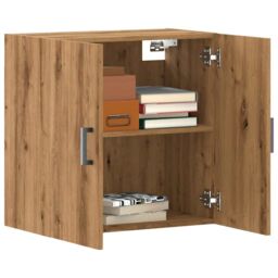 Berkfield Home Wall Cabinet Artisan Oak 60x31x60 cm Engineered Wood in Brown - Size: 60 x 31 x 60 cm - thumbnail 3