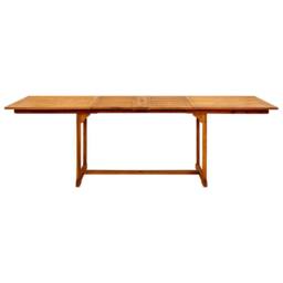 Berkfield Home Garden Dining Table (160-240)x100x75 cm Solid Acacia Wood in Brown - thumbnail 5