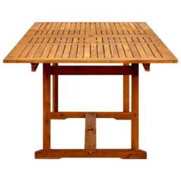 Berkfield Home Garden Dining Table (160-240)x100x75 cm Solid Acacia Wood in Brown - thumbnail 6
