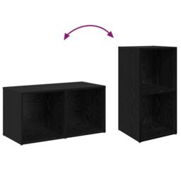 Berkfield Home with Shelf with Storage 2 pcs Black oak 72 x 35 x 36.5 cm Engineered wood - thumbnail 8