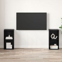 Berkfield Home with Shelf with Storage 2 pcs Black oak 72 x 35 x 36.5 cm Engineered wood - thumbnail 4
