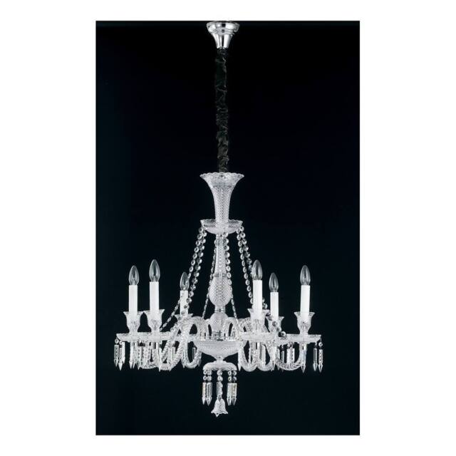 Netlighting LOUVRE 6 Light Chandeliers Chrome 74x72cm in Grey - Size: 74x72 cm
