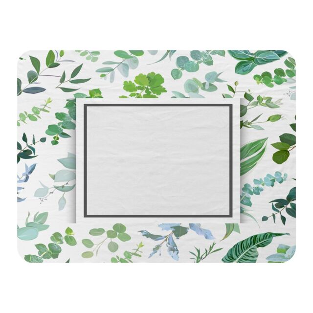 Benjamin Tate Design Green Leaves Blanket in Natural - Size: 120 cm x 150 cm - image 1