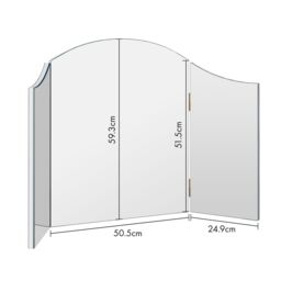 Beautify Trifold Dressing Table Mirror in Silver - thumbnail 7