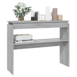 Berkfield Home Console Table Grey Sonoma 102x30x80 cm Engineered Wood - Size: 102 x 30 x 80 cm - thumbnail 5