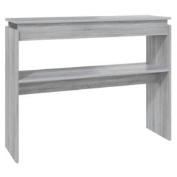 Berkfield Home Console Table Grey Sonoma 102x30x80 cm Engineered Wood - Size: 102 x 30 x 80 cm