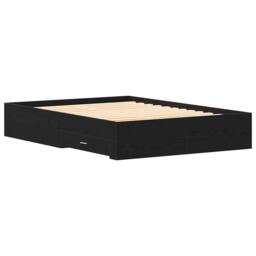 Berkfield Home Bed Frame with Drawers Black oak Engineered wood 160 x 200 cm - thumbnail 8