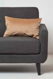 Homescapes Luxury Soft Velvet Cushion in Beige - Size: 30 cm x 50 cm - thumbnail 2