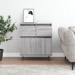 Berkfield Home Sideboard Grey Sonoma 60x35x70 cm Engineered Wood - Size: 60 x 35 x 70 cm - thumbnail 1