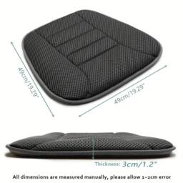 SPETLEK Car Seat Cushion Driver Seat Pillow Comfort Driving Support Pad in Black - Size: 120 cm x 135 cm - thumbnail 2