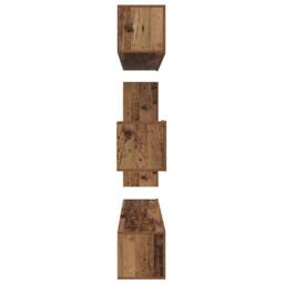 Berkfield Home TV Cabinet Set 8 pcs Old wood 30.5 x 30 x 90 cm Engineered wood in Brown - thumbnail 8