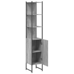 Berkfield Home Bathroom Cabinet Grey Sonoma 33x33x185.5 cm Engineered Wood - thumbnail 5