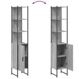 Berkfield Home Bathroom Cabinet Grey Sonoma 33x33x185.5 cm Engineered Wood - thumbnail 9