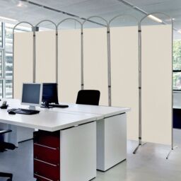 Costway 6 Panel Room Divider 188cm Folding Privacy Screen Portable Freestanding Divider in White - thumbnail 3