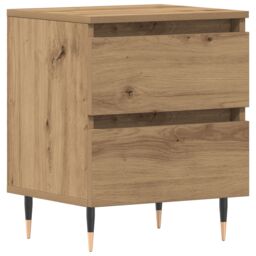 Berkfield Home Bedside Cabinet Artisan Oak 40x35x50 cm Engineered Wood in Brown - Size: 40 x 35 x 50 cm - thumbnail 2