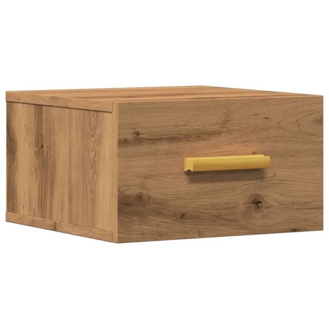 Berkfield Home Wall-mounted Bedside Cabinet Artisan Oak 35x35x20 cm in Brown - Size: 35 x 35 x 20 cm - image 1