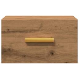 Berkfield Home Wall-mounted Bedside Cabinet Artisan Oak 35x35x20 cm in Brown - Size: 35 x 35 x 20 cm - thumbnail 4