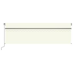 Berkfield Home Manual Retractable Awning with Blind 5x3m Cream in Beige - thumbnail 3