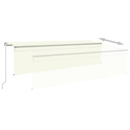 Berkfield Home Manual Retractable Awning with Blind 5x3m Cream in Beige - thumbnail 4