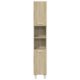 Berkfield Home 3 Piece Bathroom Furniture set Sonoma Oak Engineered Wood in Light Tan - thumbnail 7