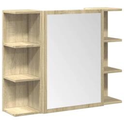 Berkfield Home 3 Piece Bathroom Furniture set Sonoma Oak Engineered Wood in Light Tan - thumbnail 4