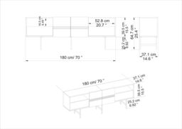 Decorotika Derin Modern Sideboard Cabinet in Black - thumbnail 6