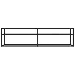 Berkfield Home TV Cabinet Transparent 160x40x40.5 cm Tempered Glass in Clear - thumbnail 3