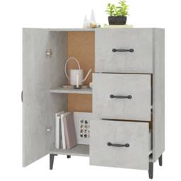 Berkfield Home Sideboard Concrete Grey 69.5x34x90 cm Engineered Wood - thumbnail 4