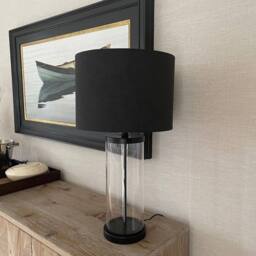 Pagazzi Adelia Black & Glass Table Lamp - thumbnail 2