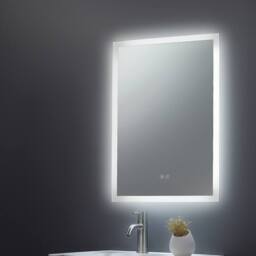 Bathroom Kingdom Alfie Illuminated LED Mirror With BLUETOOTH Speaker 700x500mm in Silver