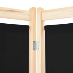 Berkfield Home 4-Panel Room Divider Black 160x170x4 cm Fabric - Size: 160 x 170 x 4 cm - thumbnail 6