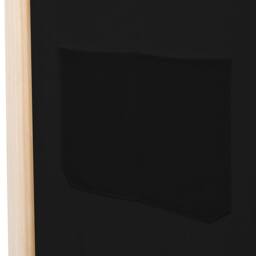 Berkfield Home 4-Panel Room Divider Black 160x170x4 cm Fabric - Size: 160 x 170 x 4 cm - thumbnail 7