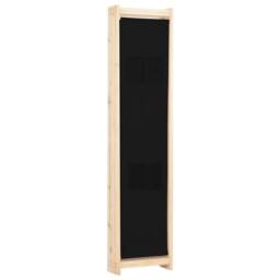 Berkfield Home 4-Panel Room Divider Black 160x170x4 cm Fabric - Size: 160 x 170 x 4 cm - thumbnail 4