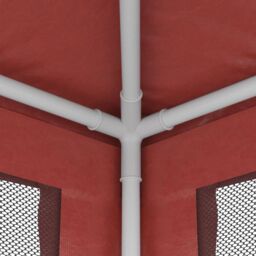 Berkfield Home Party Tent with 10 Mesh Sidewalls Red 3x12 m HDPE - thumbnail 6