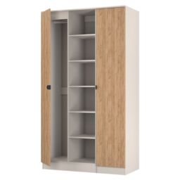 Ready Assembled 2 U Norway Tall 3 Door Robe with shelves (Ready Assembled) in Beige - Size: Large - thumbnail 6